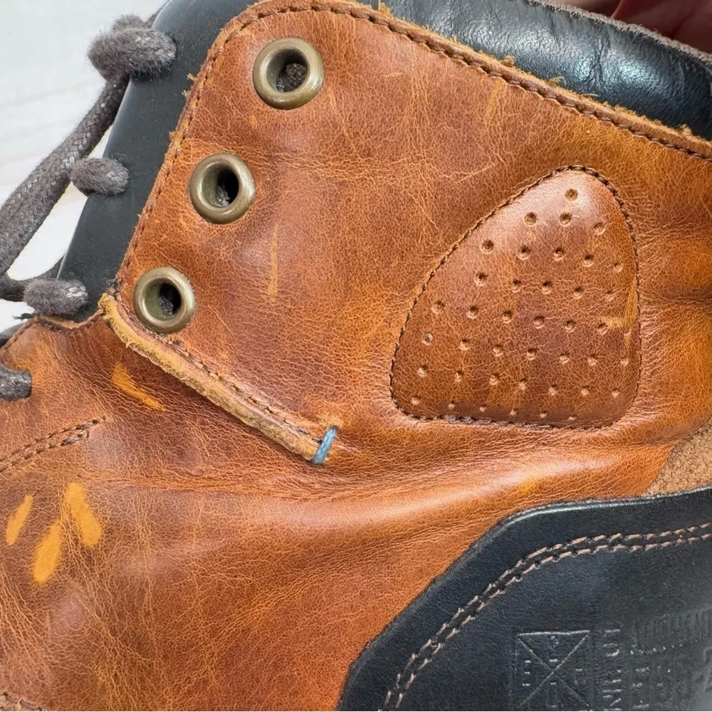 Bull Boxer Biltmore Men’s Brown & Black Genuine Leather Ankle Boots